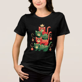  Funny Holiday Cat Lovers Gift T Shirt