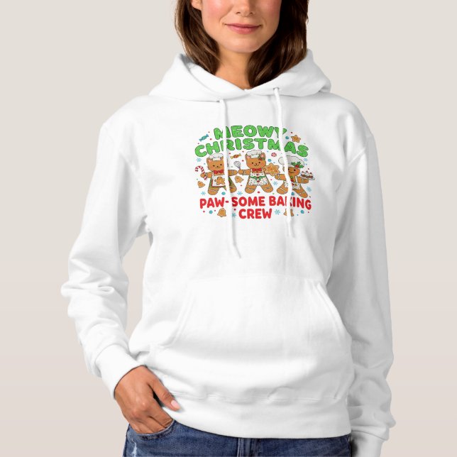 Funny Holiday Cat Sweatshirt" T Shirt (Framsida)