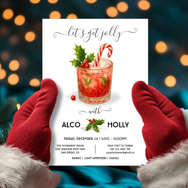 Funny Holiday Christmas Cocktail Party Invitation Inbjudningar (Skapare uppladdad)