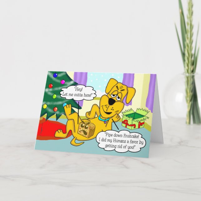 Funny Holiday: Fruitcake Card Helgkort (Framsida)