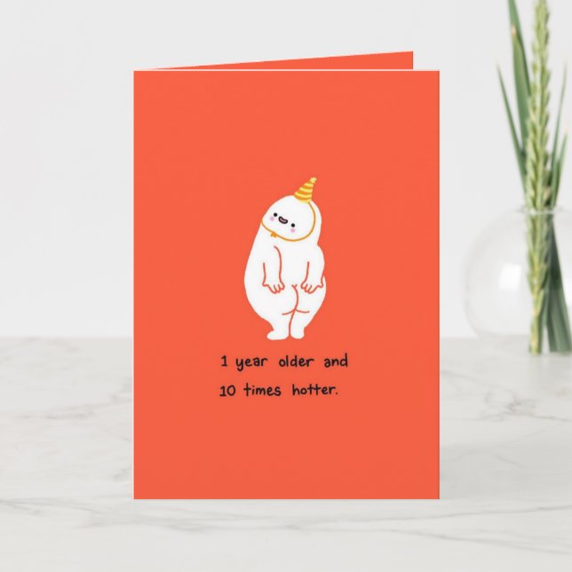 Funny holidays card, funny holiday card humorous  kort (Framsida)