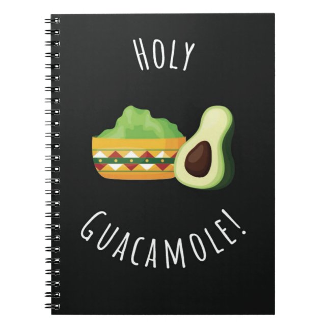 Funny Holy Guacamole Gifts Avocados Cute Fruit Anteckningsbok (Framsidan)