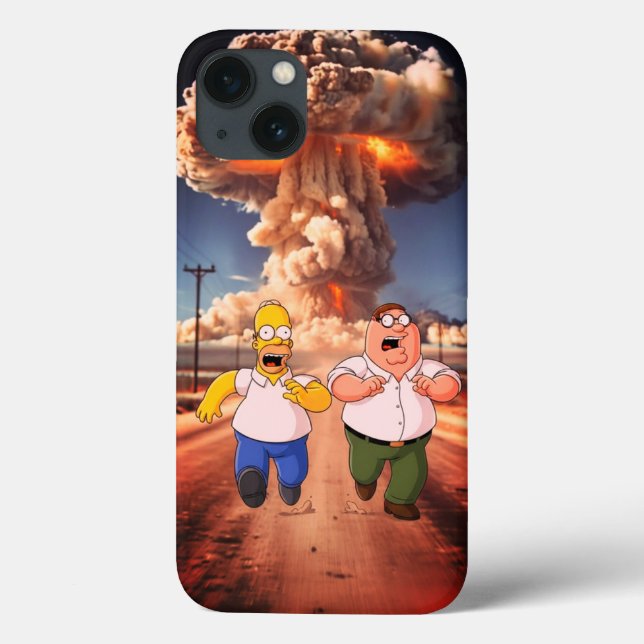 Funny Homer & Peter Nuclear Mushroom Cloud (Baksida)