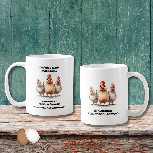 Funny Homeschool Chicken Kaffemugg (Skapare uppladdad)