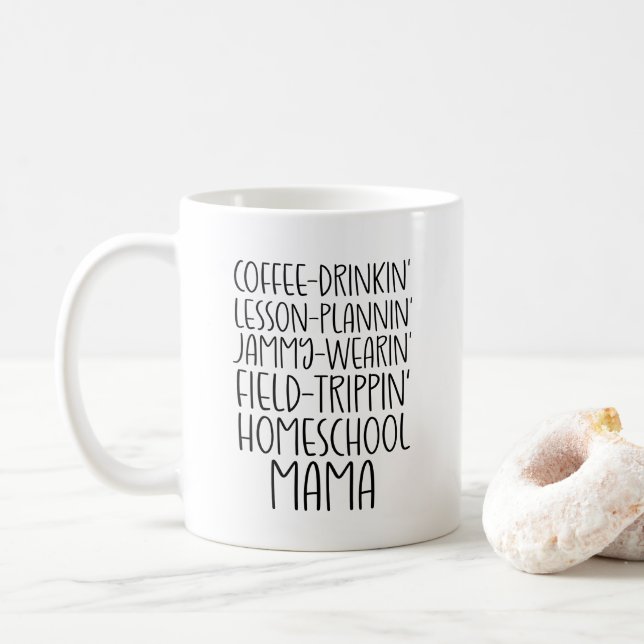 Funny Homeschool Mamma Citat Kaffemugg (Med munk)
