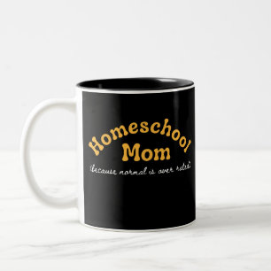 Funny Homeschool Mamma Homeschooling Två-Tonad Mugg