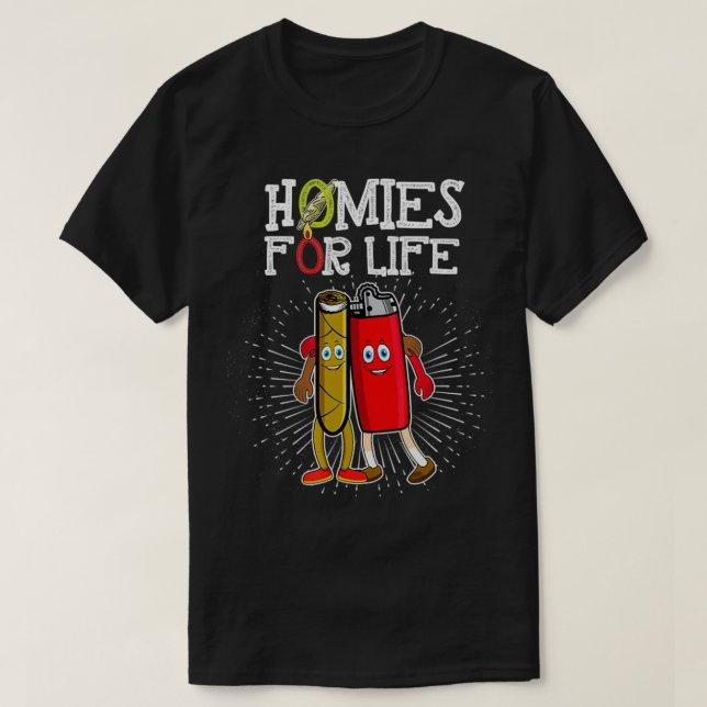 Funny Homies for Life Ogräs T Shirt (Design framsida)