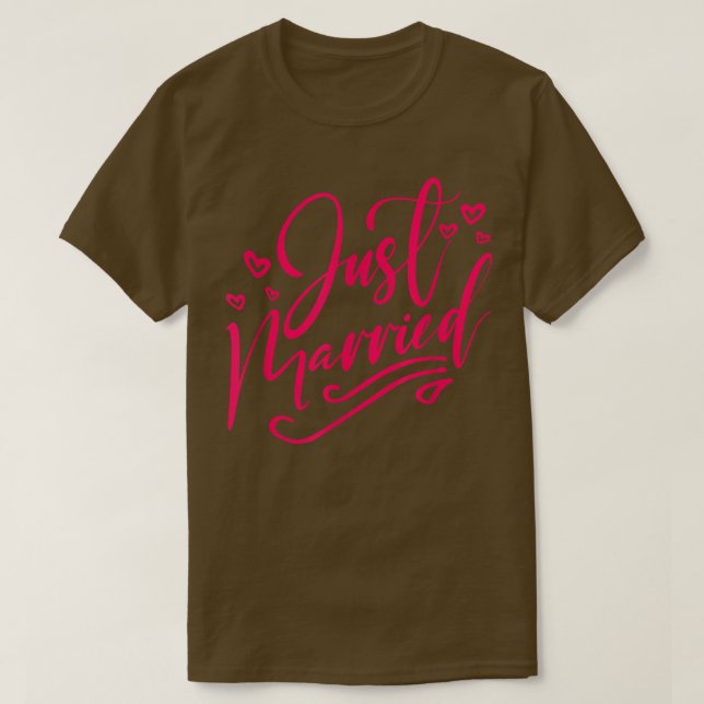 Funny Honeymoon Par Ny gifta Bride Groom N T Shirt (Design framsida)