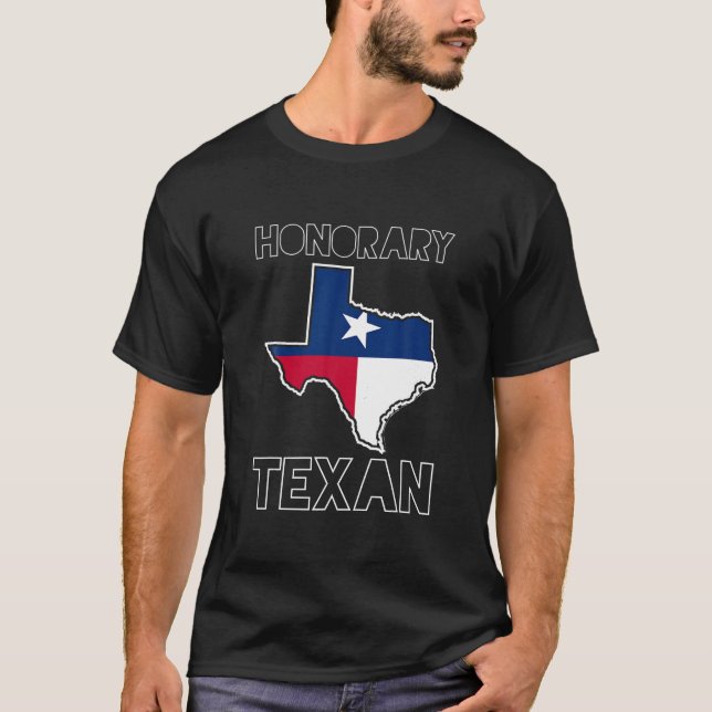Funny Honorary Texan Texas Pride Roliga meningar V T Shirt (Framsida)