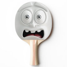 Funny Horrified Ansikte Ping Pong Paddle