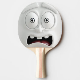 Funny Horrified Ansikte Ping Pong Paddle Pingisracket