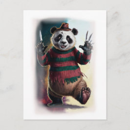 Funny Horror Parody Movie Character on a White Helg Vykort