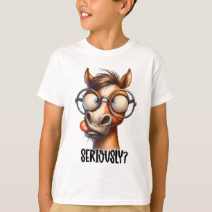Funny Horse Ansikte T Shirt