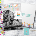 Funny Horse Birthday Card Kort<br><div class="desc">🤣 en gnutta skratt födelsekort! För skratt till firande med superskojets bild av en skrattande häst och skapa en födelsedag hälsning lika unik som de är! ✏️ Redigerbar text om du vill lägga till personligens födelsedag önskemål. ♡ Se mer från den här butiken här: https://www.zazzle.com/store/about_horses ♡</div>