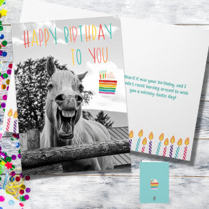 Funny Horse Birthday Card Kort