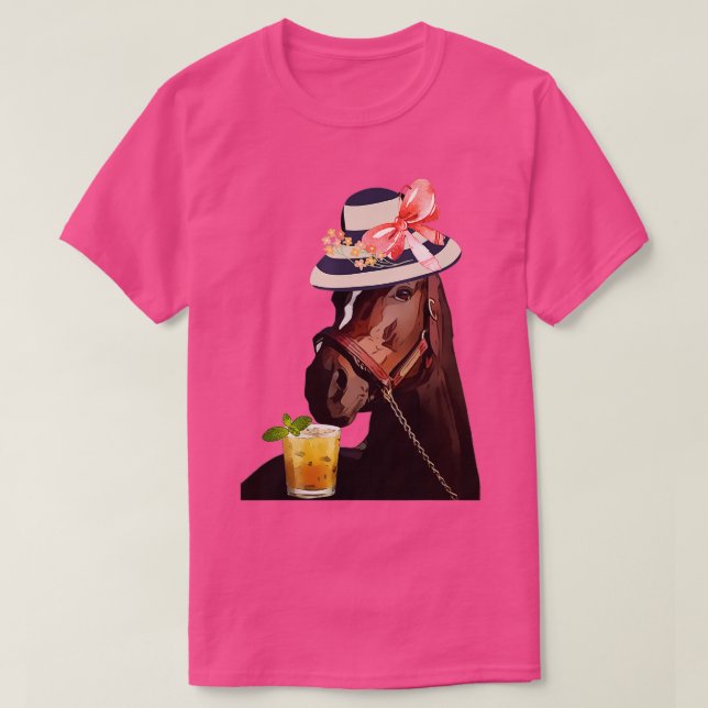 Funny Horse Derby Party tshirt T Shirt (Design framsida)