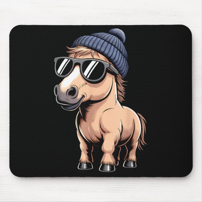 Funny Horse In Retro Style - Farm Humour Ny Funny  Musmatta (Framsidan)