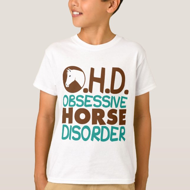 Funny Horse Kids T-shirt (Framsida)
