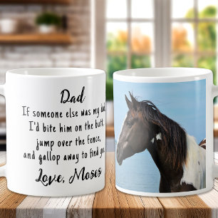 Funny Horse Lover Anpassningsbar Photo Equestrian Kaffemugg