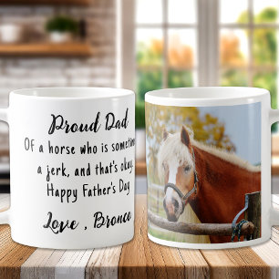Funny Horse Lover Anpassningsbar Photo Equestrian Kaffemugg