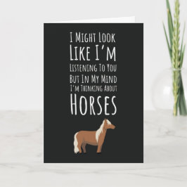 Funny Horse Lover Cards Equestrian Equine Animal Kort