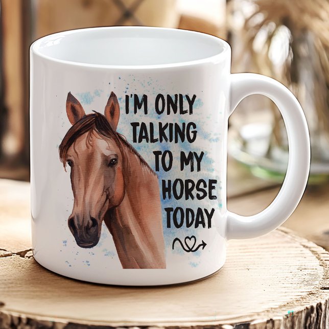 Funny Horse Lover Gift Western Cowgirl Equestrian Kaffemugg (Skapare uppladdad)