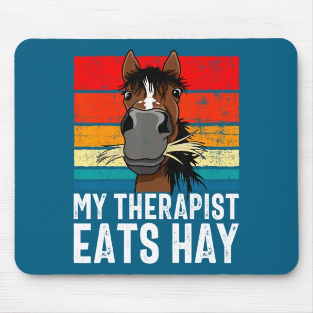 Funny Horse My Therast Eats Hay Tee Hor  Musmatta (Framsidan)