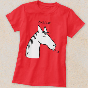 Funny Horse Personlig T Shirt