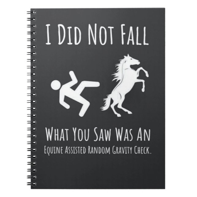 Funny Horse Riding Gifts Equestrian Sports Rider Anteckningsbok (Framsidan)