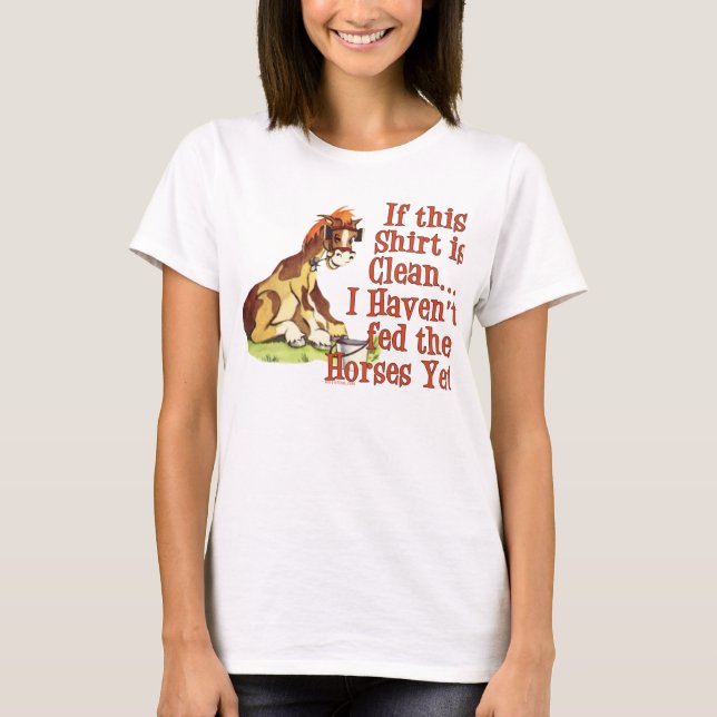 Funny Horse Say T Shirt (Framsida)