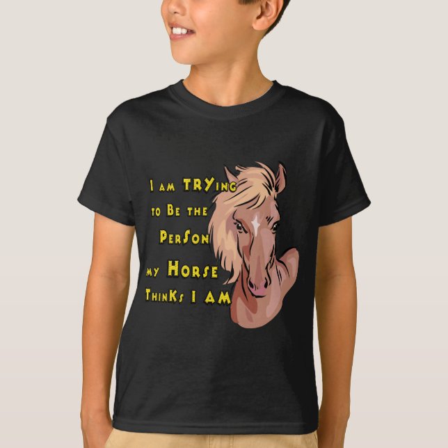 Funny Horse T Shirt (Framsida)
