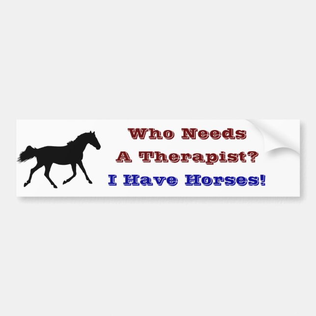 Funny Horse Therapist Bildekal (Framsidan)