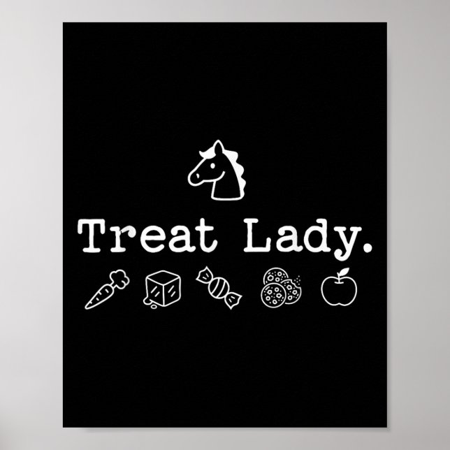 Funny Horse Treat Lady - Horse Mom Equestrian Hors Poster (Framsidan)