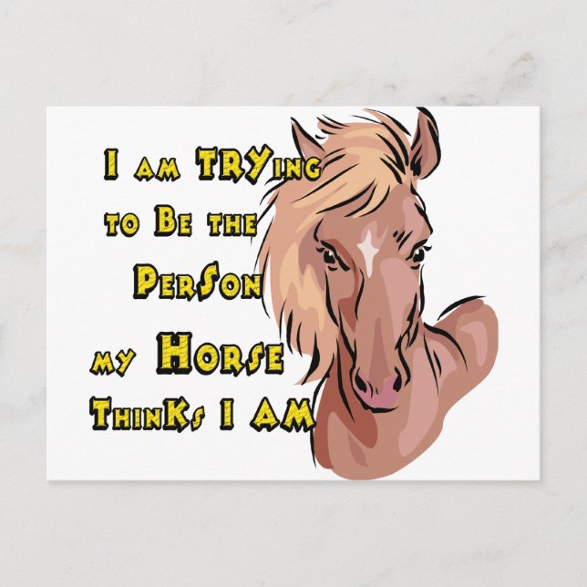 Funny Horse Vykort (Framsida)