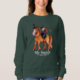 Funny Horse Witch Couple T Shirt
