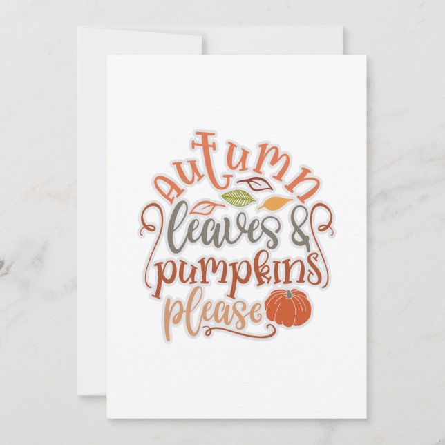 Funny Höst löv Fall Say Kort (Framsida)