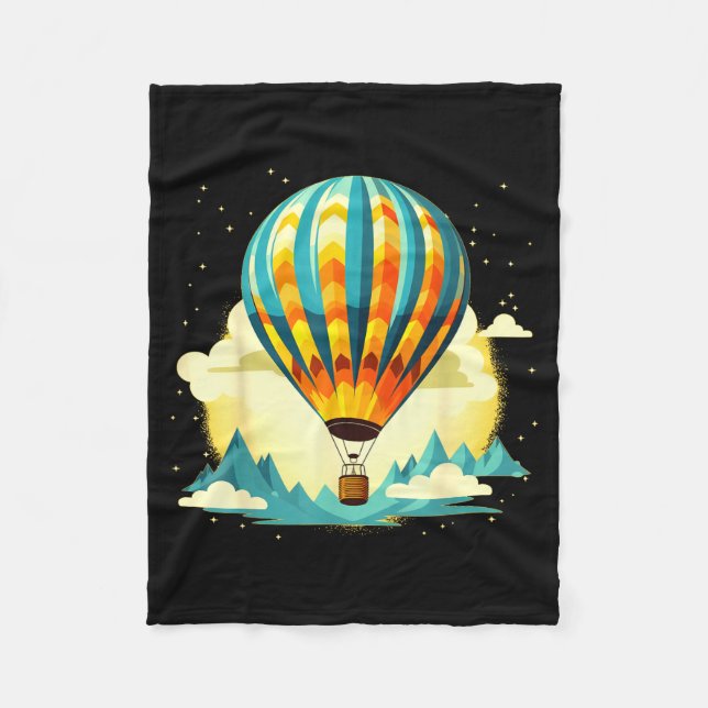 Funny Hot Air Balloon For New Adventures Lovers  Fleecefilt (Framsidan)