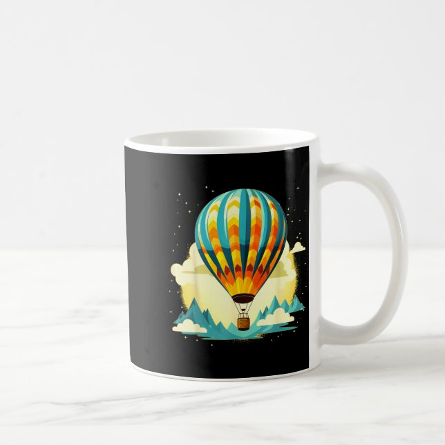 Funny Hot Air Balloon For New Adventures Lovers  Kaffemugg (Höger)