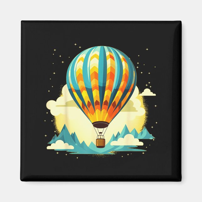 Funny Hot Air Balloon For New Adventures Lovers  Magnet (Framsidan)