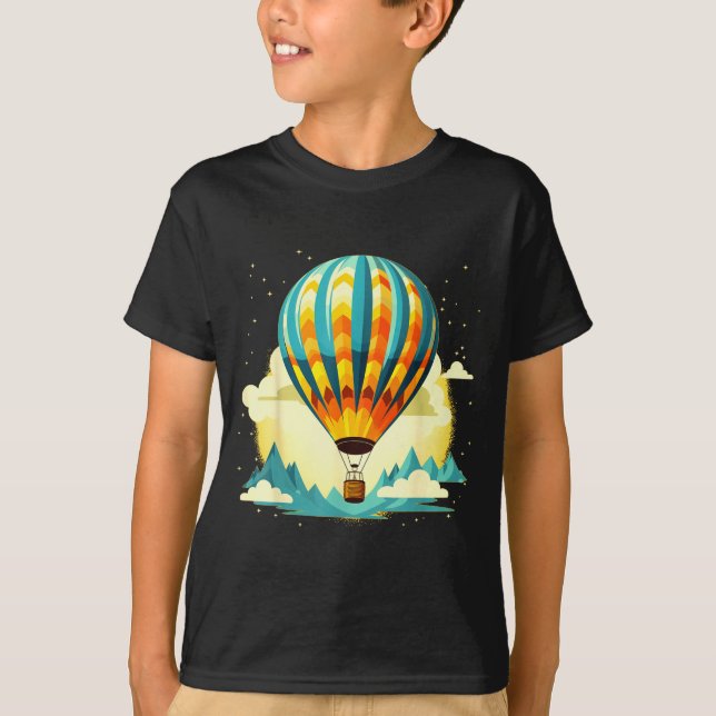 Funny Hot Air Balloon For New Adventures Lovers  T Shirt (Framsida)