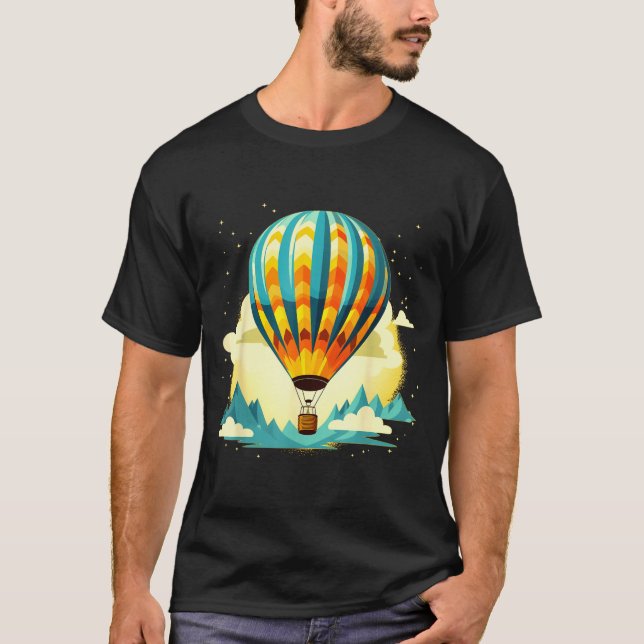 Funny Hot Air Balloon For New Adventures Lovers  T Shirt (Framsida)
