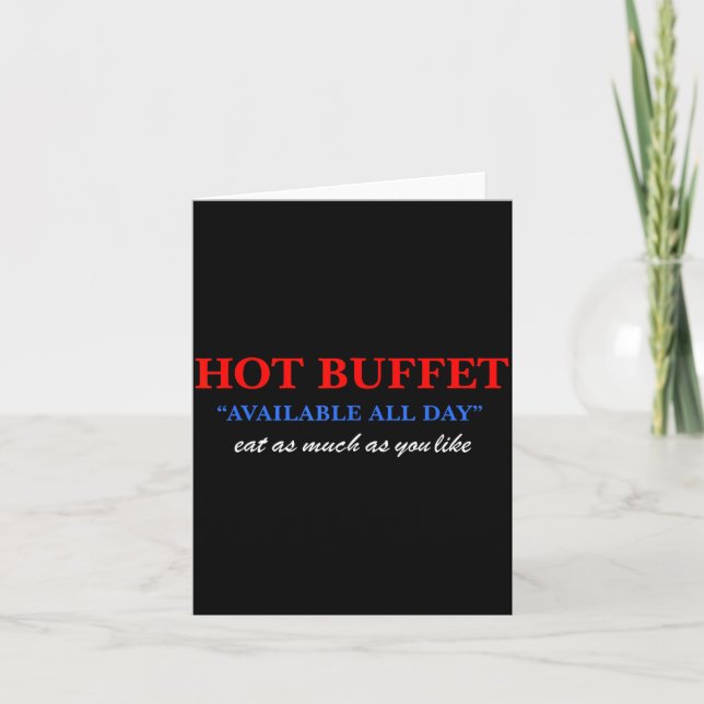 Funny Hot Buffet Available All Day Eat As Much As  Kort (Framsida)