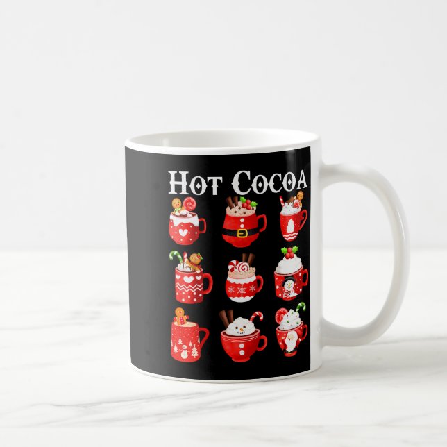 Funny Hot Cocoa Santa Elf C Merry Christmas Pajama Kaffemugg (Höger)