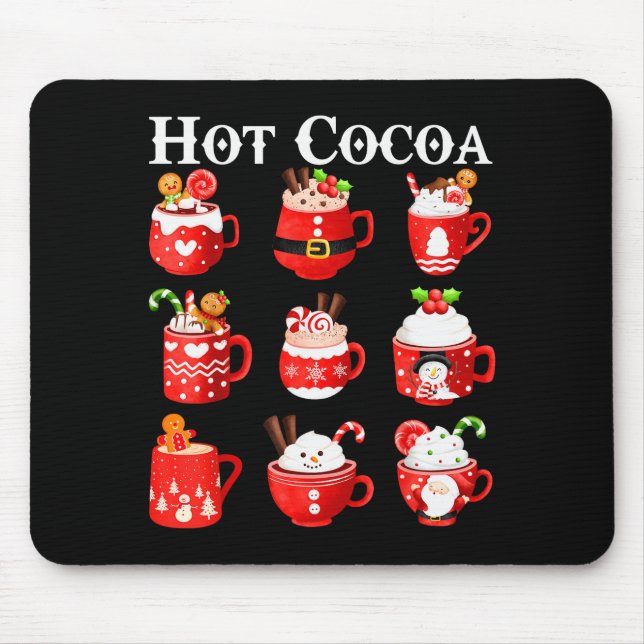 Funny Hot Cocoa Santa Elf C Merry Christmas Pajama Musmatta (Framsidan)