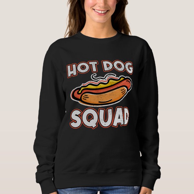 Funny Hotdog Squad Hotdog Friends Hotdog Sandwich T Shirt (Framsida)