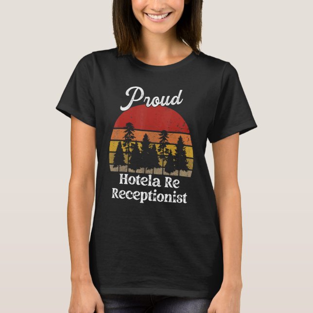 Funny Hotela Re Receptionist Shirts Job Title Prof T Shirt (Framsida)