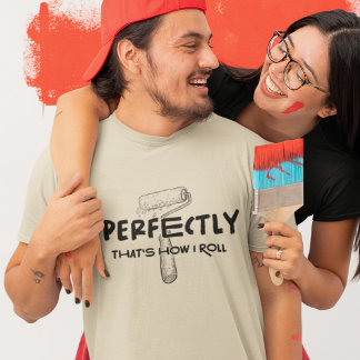 Funny House Painter Roller och Paint Light T Shirt