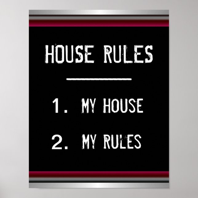 Funny House Regler Poster (Framsidan)