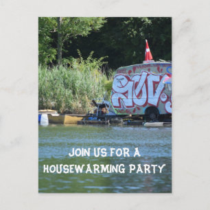 Funny House Warming Party Inbjudan Vykort