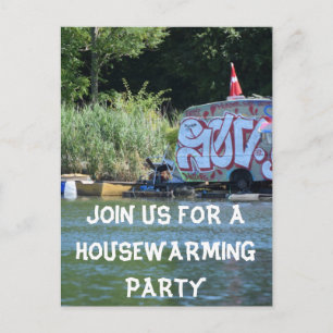 Funny House Warming Party Inbjudan Vykort